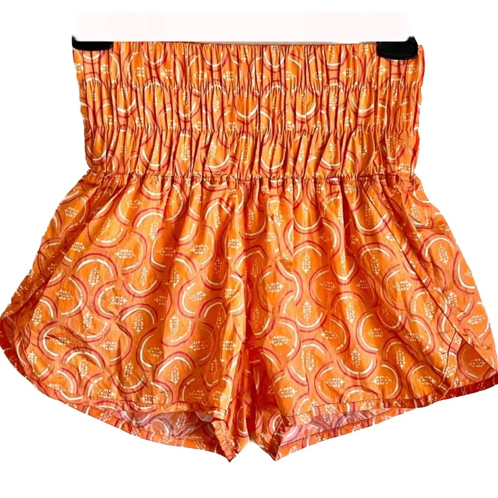 NWOT Free People’s The Way Home Printed Logo Shorts